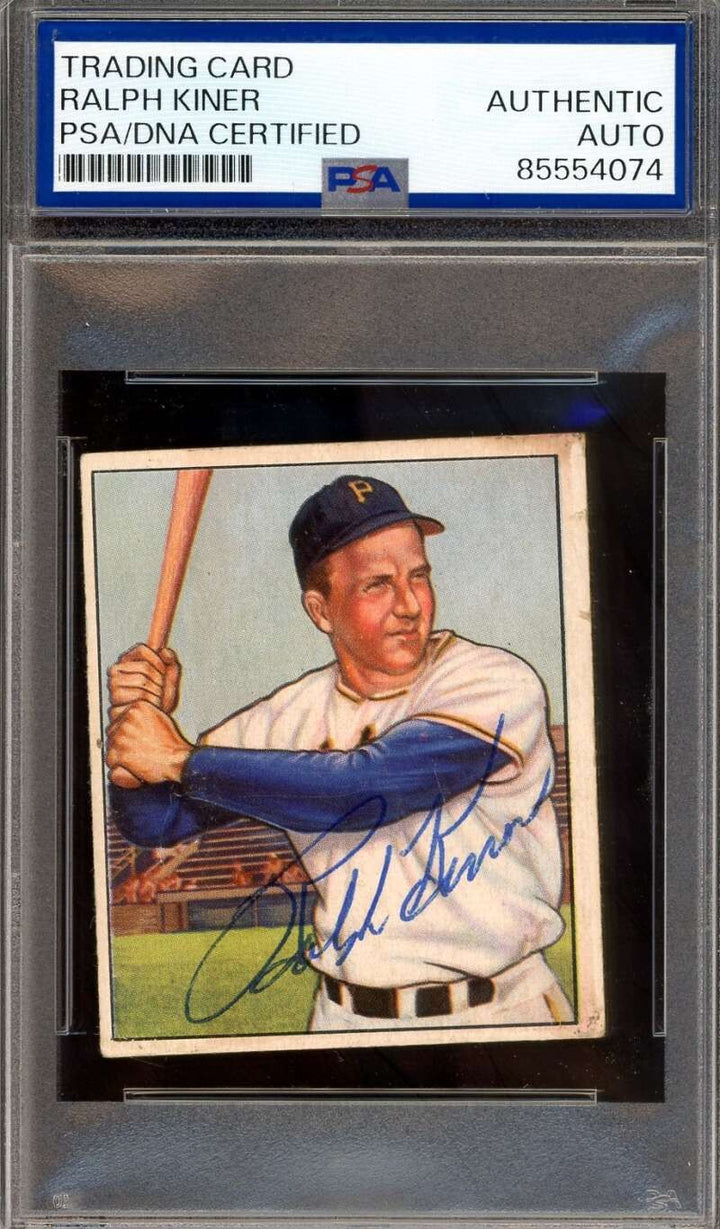 Ralph Kiner PSA DNA Signed 1950 Bowman Autograph