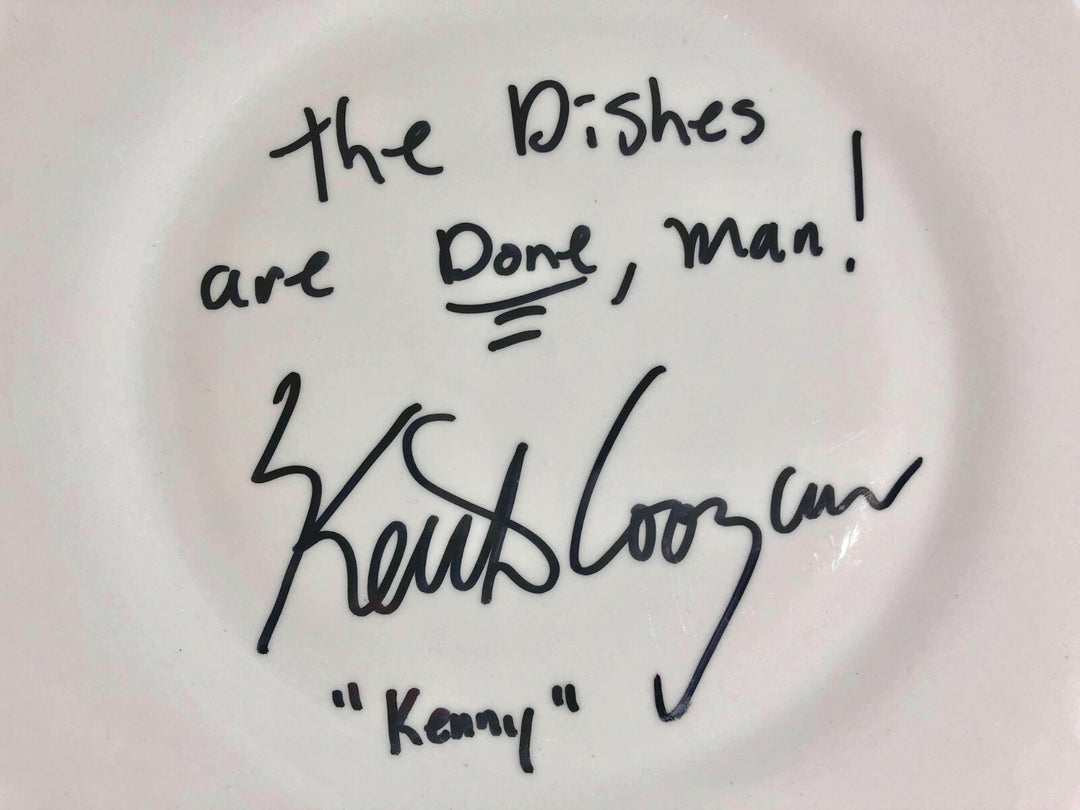 Keith Coogan Signed Inscribed Plate "Don't Tell Mom Babysitter's Dead" JSA COA