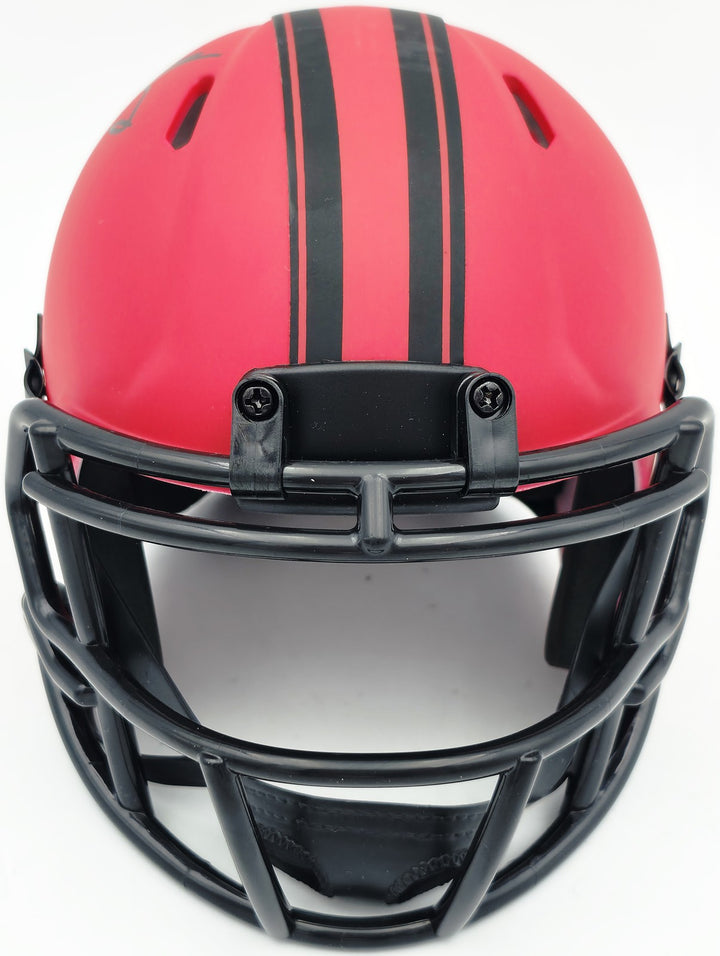 Mike Singletary Signed 49ers Rave Red Speed Mini Helmet Beckett Witness