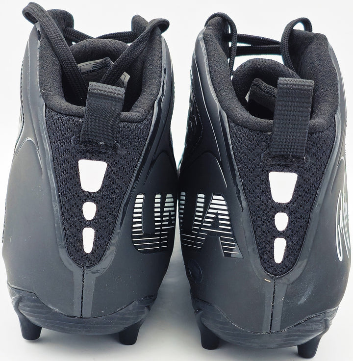 Tyler Lockett Auto Black Under Armour Team Fierce MC Cleats Seahawks Size 10