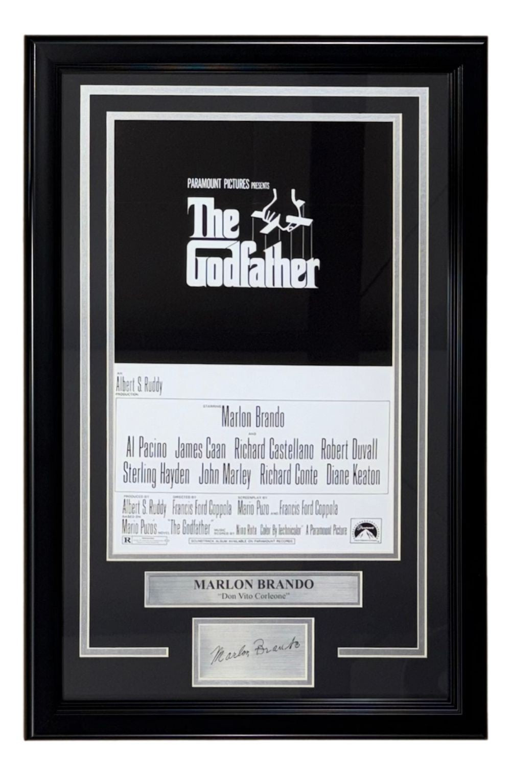 Marlon Brando Framed 11x17 The Godfather Photo w/ Laser Engraved Signature