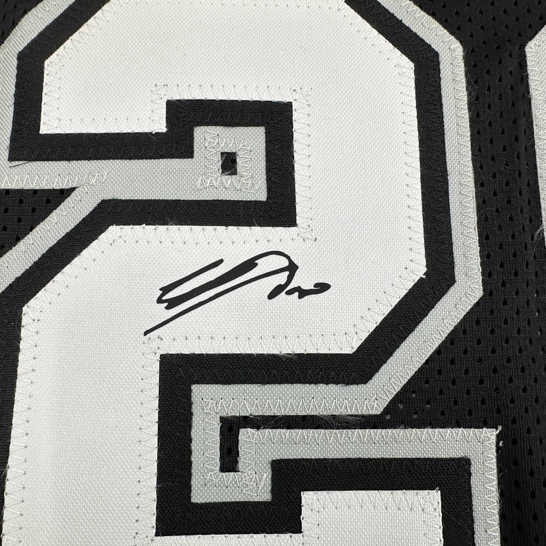 Facsimile Autographed Manu Ginobili San Antonio Black Reprint Jersey Men's XL