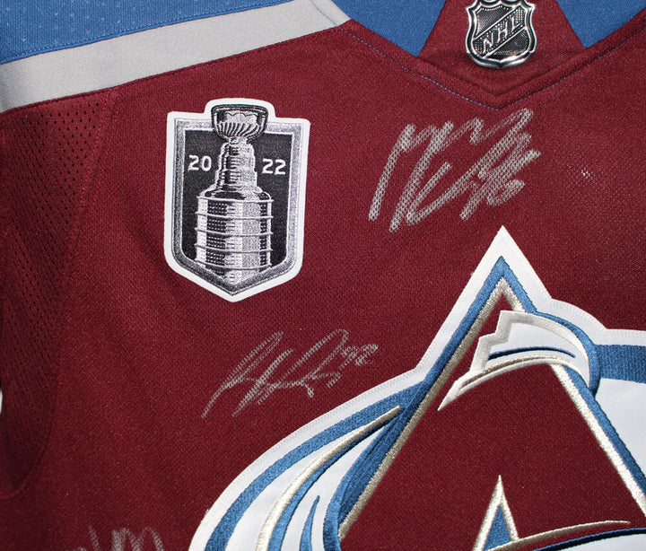 Colorado Avalanche Team Signed Burgandy Adidas 54 Jersey 20 Sigs FAN 37470