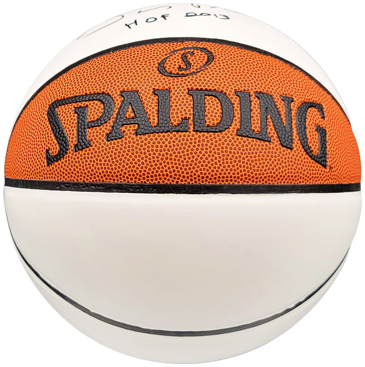 Gary Payton Auto Official Spalding White Basketball Supersonics HOF 2013 Beckett