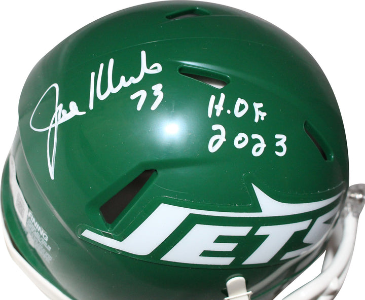 Joe Klecko Autographed New York Jets Mini Helmet Spd TB Beckett 40873