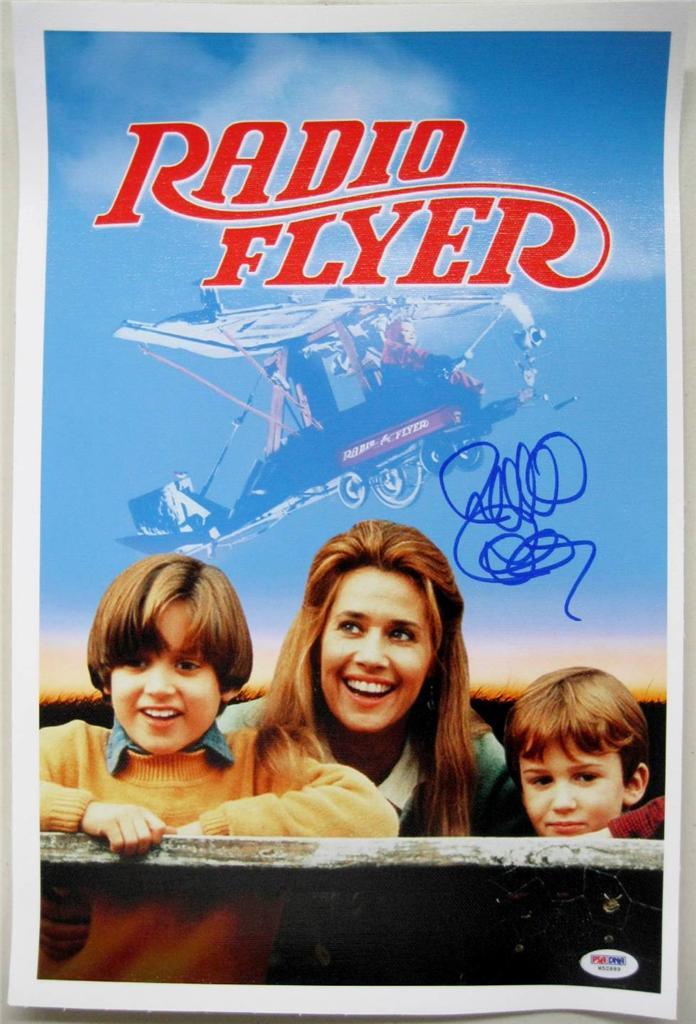 RICHARD DONNER SIGNED Radio Flyer 11X17 CANVAS PHOTO DIRECTOR PSA