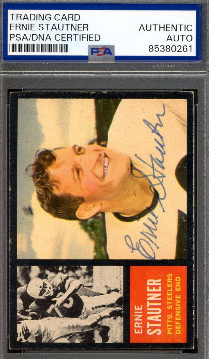 Ernie Stautner PSA DNA Vintage Signed 1962 Topps Autograph