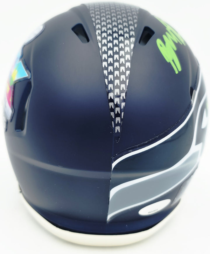 Byron Murphy II Signed Seahawks Blue SB LX Champions Logo Speed Mini Helmet MCS