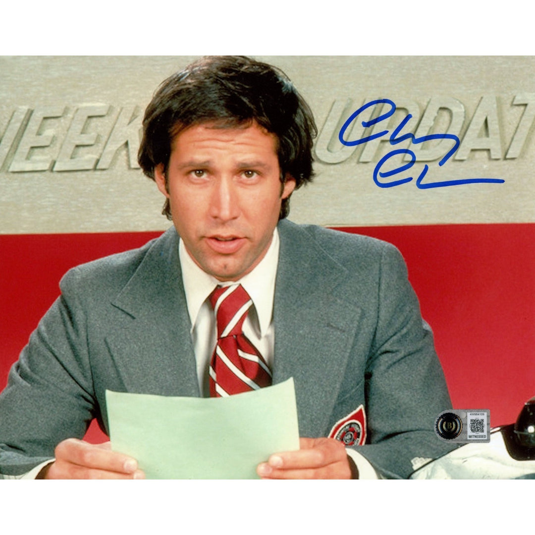 Chevy Chase Autographed/Signed Saturday Night Live 8x10 Photo Beckett WIT 58291