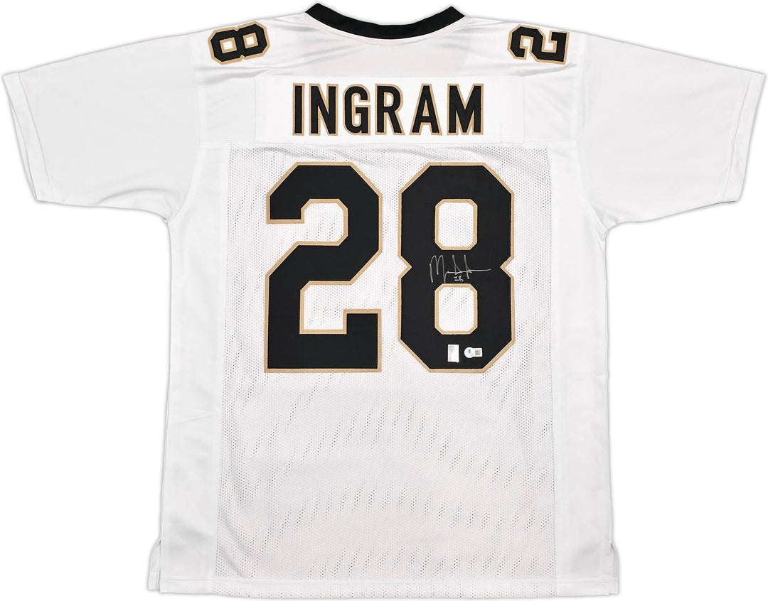 New Orleans Saints Mark Ingram Signed White Jersey Beckett