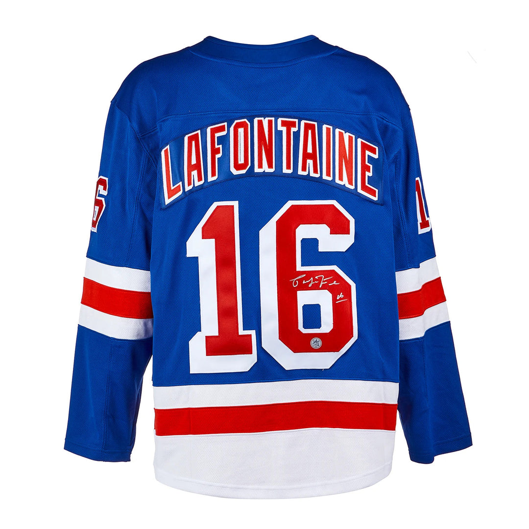 Pat LaFontaine Autographed New York Rangers Fanatics Breakaway Jersey