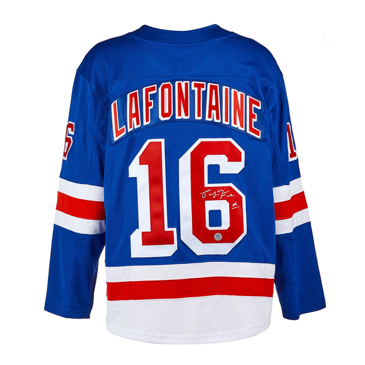 Pat LaFontaine Autographed New York Rangers Fanatics Breakaway Jersey