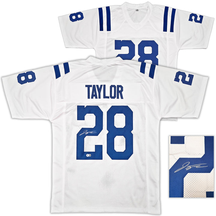 Indianapolis Colts Jonathan Taylor Signed White Jersey Beckett Witness