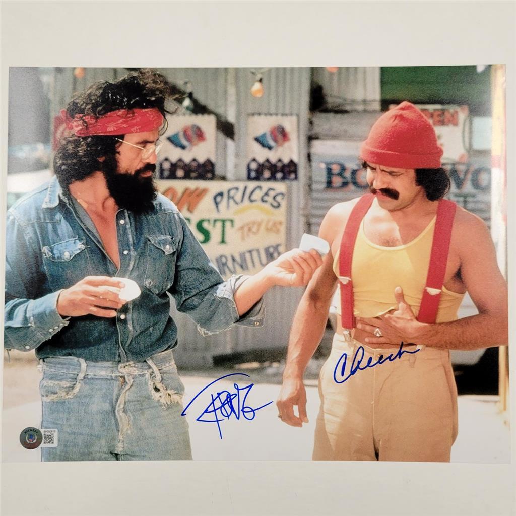 Cheech Marin and Tommy Chong signed 11x14 photo autograph ~ Beckett BAS Holo