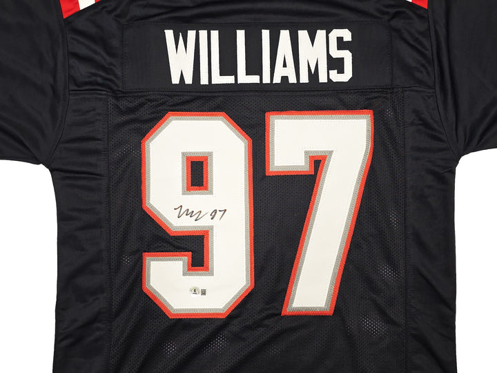 New England Patriots Milton Williams Signed Blue Jersey Beckett Witness