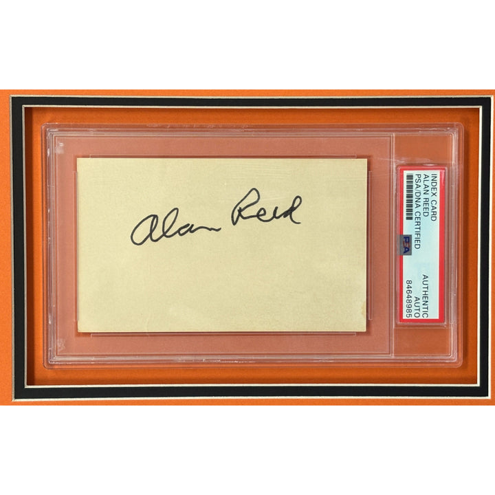 Alan Reed Fred Flintstones Signed Cut PSA/DNA Framed COA Autographed The