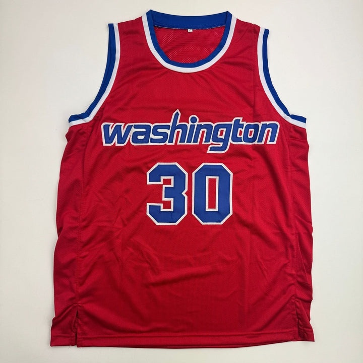 Autographed/Signed Bernard King Washington Red Basketball Jersey JSA COA