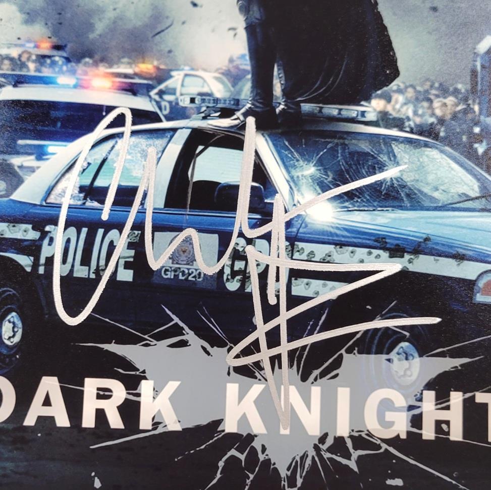 Christian Bale signed Dark Knight Rises 11x14 photo Batman (A) BAS Beckett Holo
