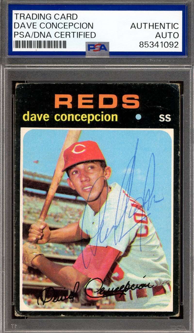 Dave Concepcion PSA DNA Signed 1971 Topps Rookie Autograph