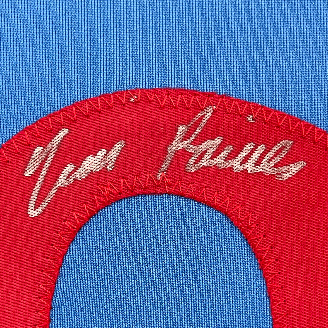 FRAMED Autographed/Signed TIM RAINES 33x42 Montreal Blue Baseball Jersey JSA COA