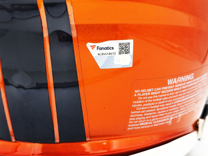 Russell Wilson Auto Broncos Flash Orange Full Size Authentic Helmet Fanatics