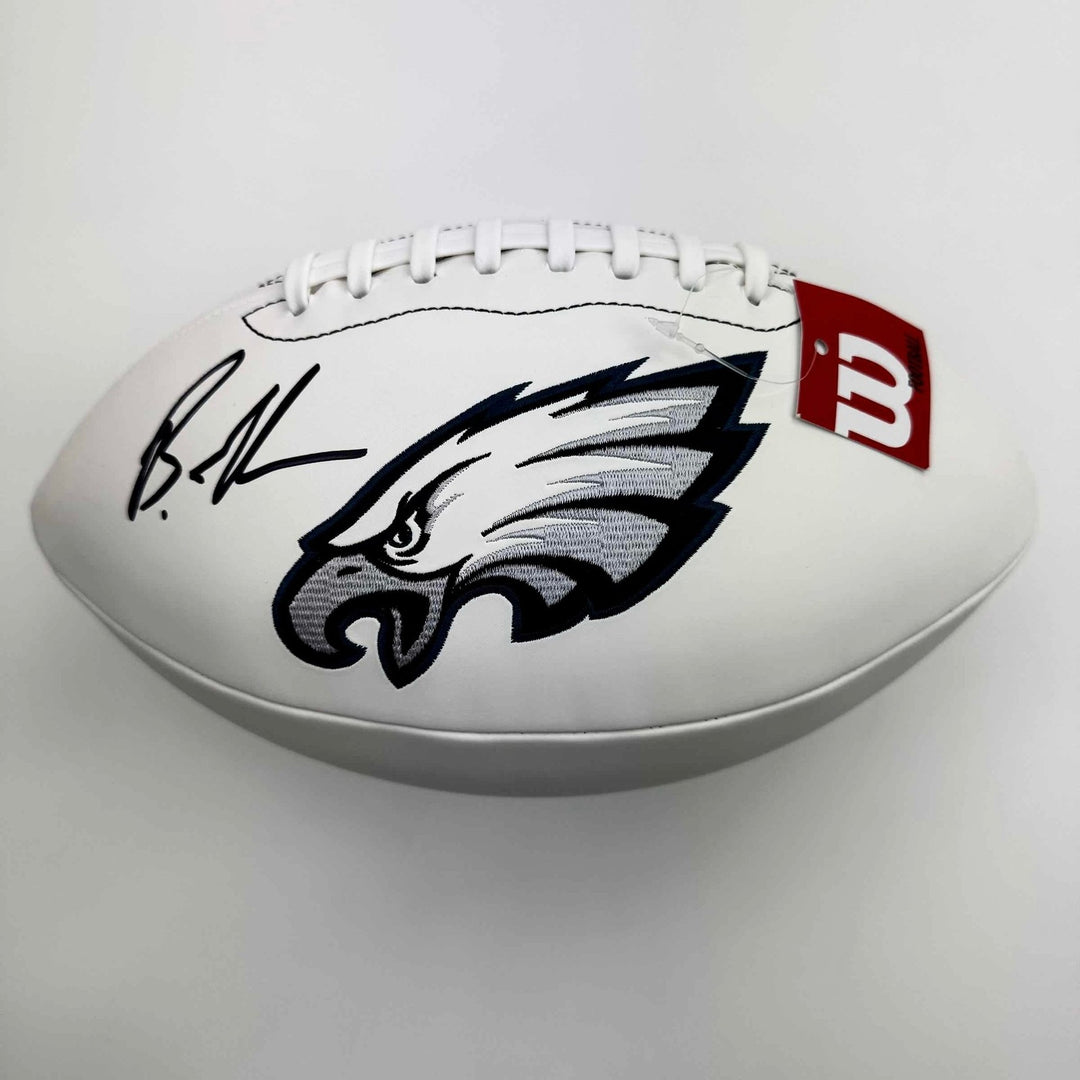 Autographed/Signed Brandon Graham Philadelphia Eagles Logo Football JSA COA