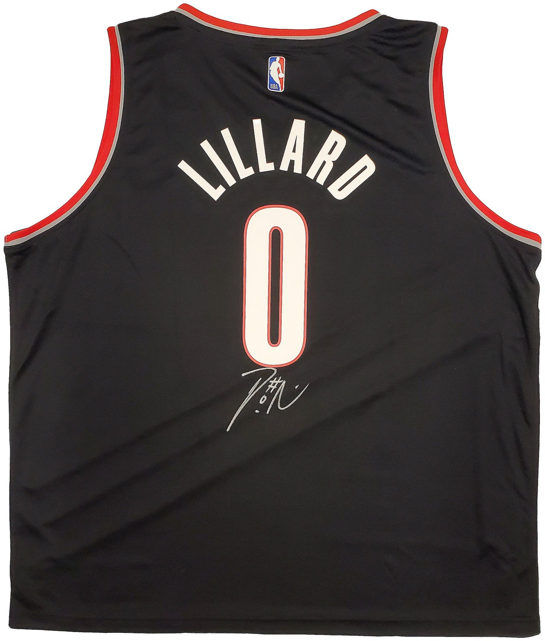 Trail Blazers Damian Lillard Signed Black Fanatics Jersey Size XXL Beckett