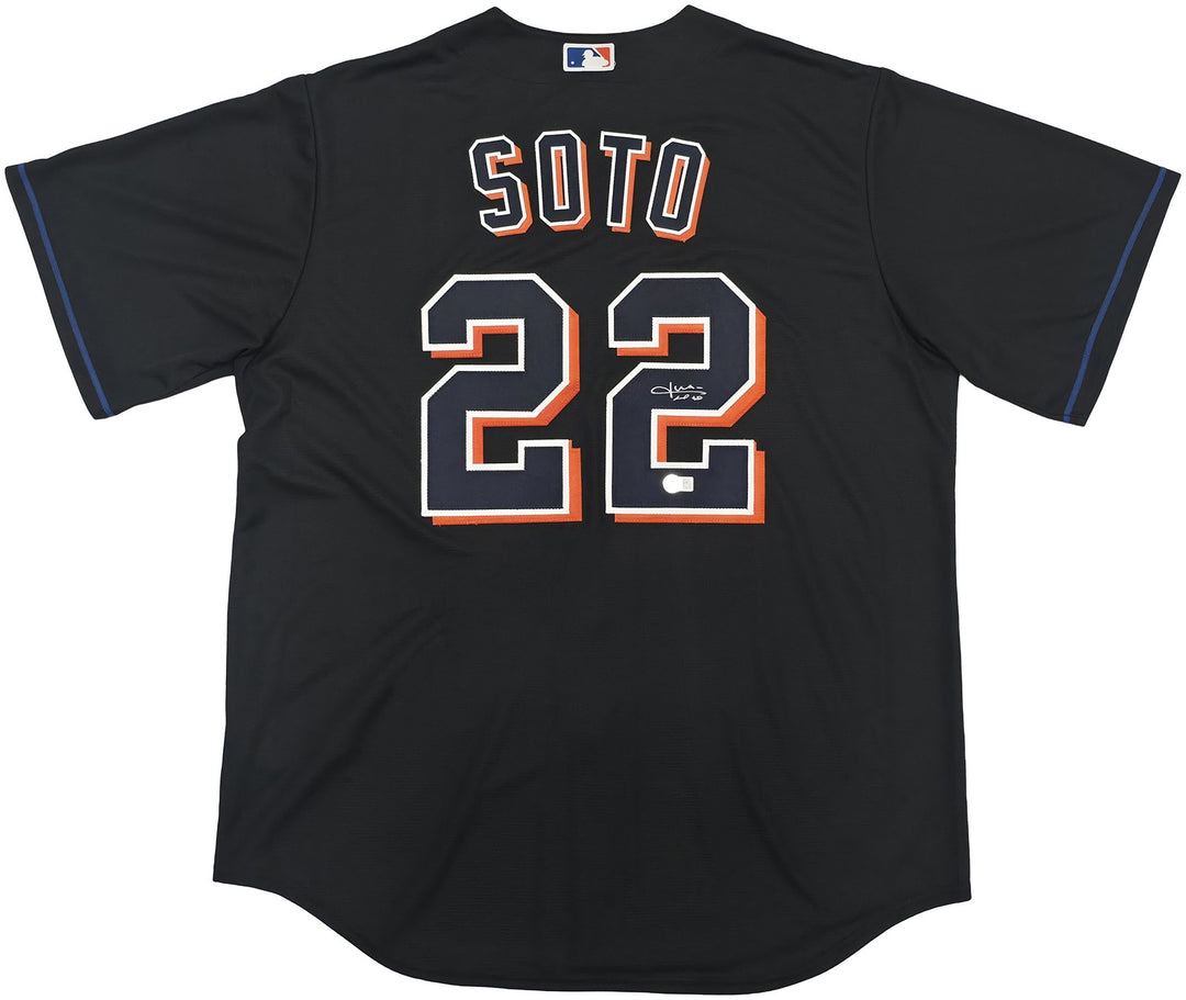 New York Mets Juan Soto Autographed Signed Black Nike Jersey Size XL Beckett
