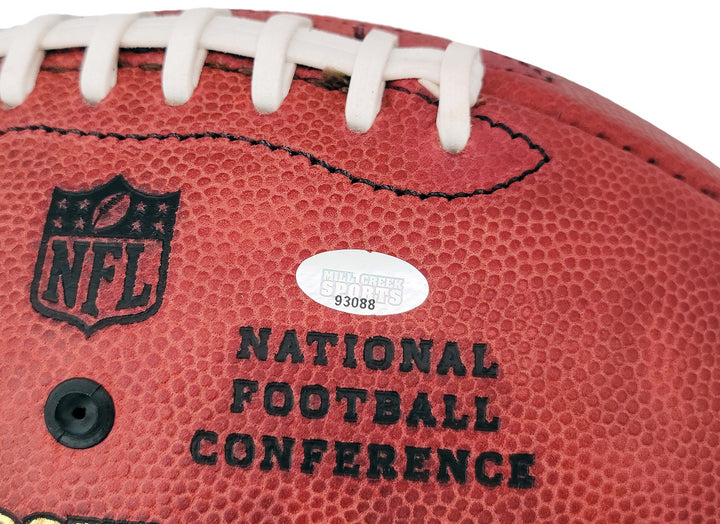 Walter Jones Signed Official NFL Leather Football Seahawks "HOF 14" MCS Holo