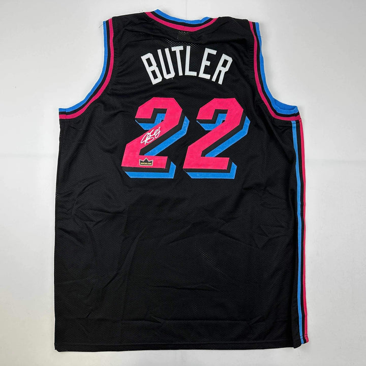 Facsimile Autographed Jimmy Butler Miami Black Vice City Reprint Auto Jersey XL