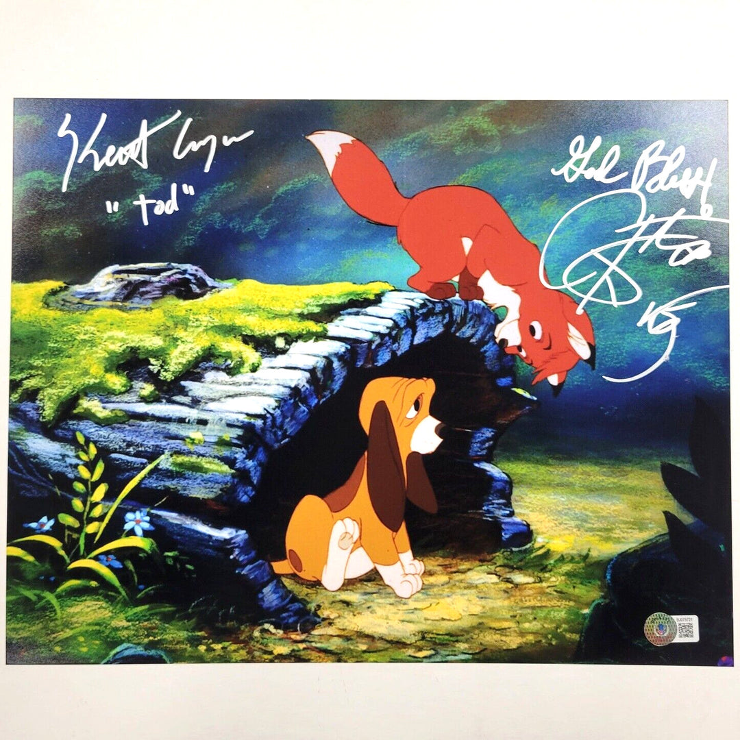 Keith Coogan + Corey Feldman Signed 11x14 photo The Fox and the Hound ~ BAS Holo