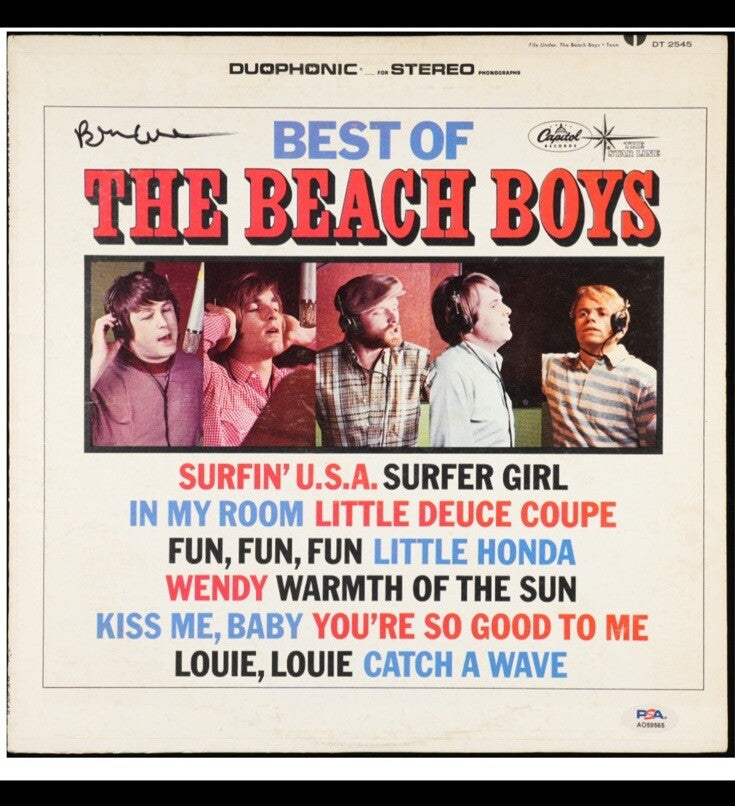 Brian Wilson Signed The Best Of The Beach Boys Album Mint Auto Psa Coa