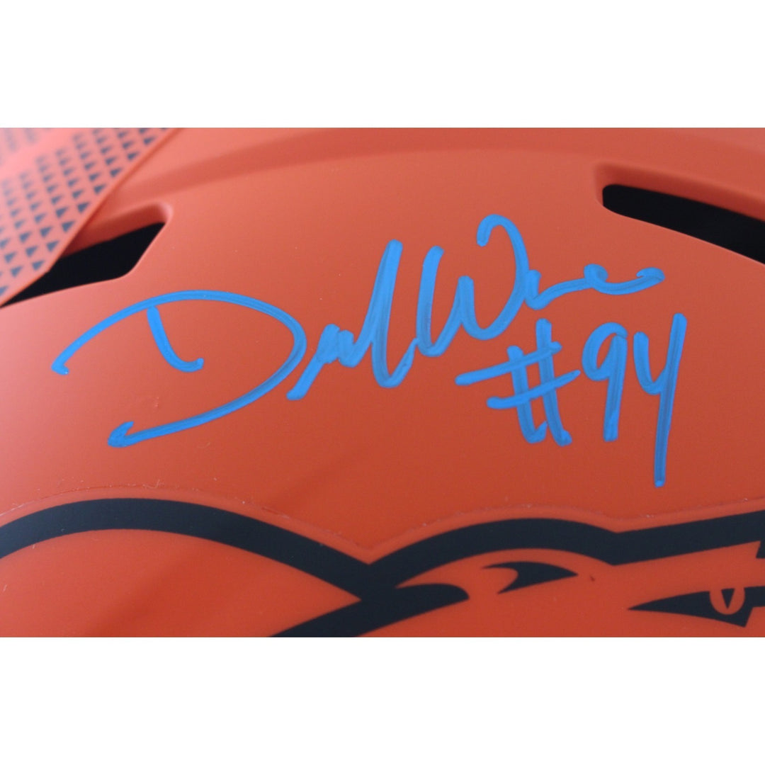 Demarcus Ware Autographed Denver Broncos F/S Rave Helmet Beckett Witness 56369