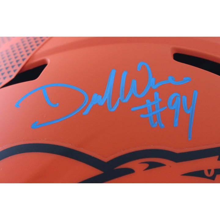 Demarcus Ware Autographed Denver Broncos F/S Rave Helmet Beckett Witness 56369