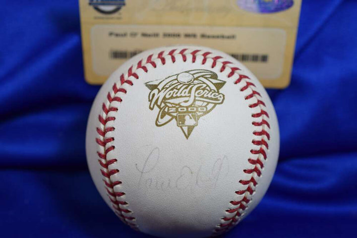 Paul O'Neill Steiner Coa Autograph 2000 World Series Signed Baseball