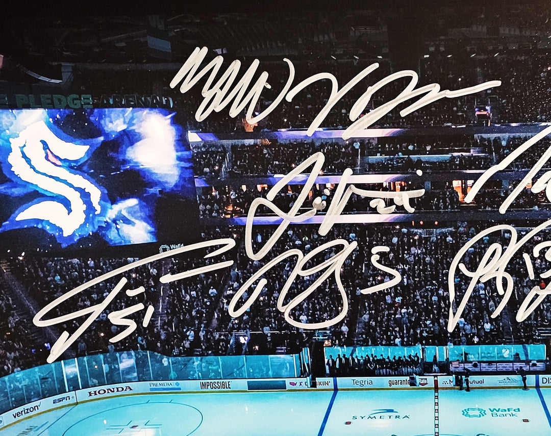 Kraken Inaugural Team Auto 16x20 Photo 24 Sigs Jordan Eberle Gourde /99 Fanatics