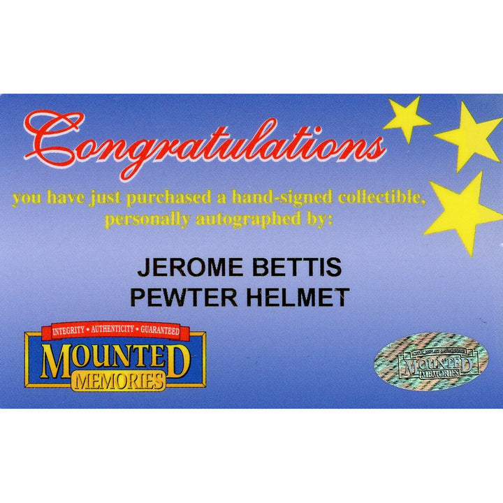 Jerome Bettis Autographed Pittsburgh Steelers Pewter FS Helmet #D/36 JSA Signed