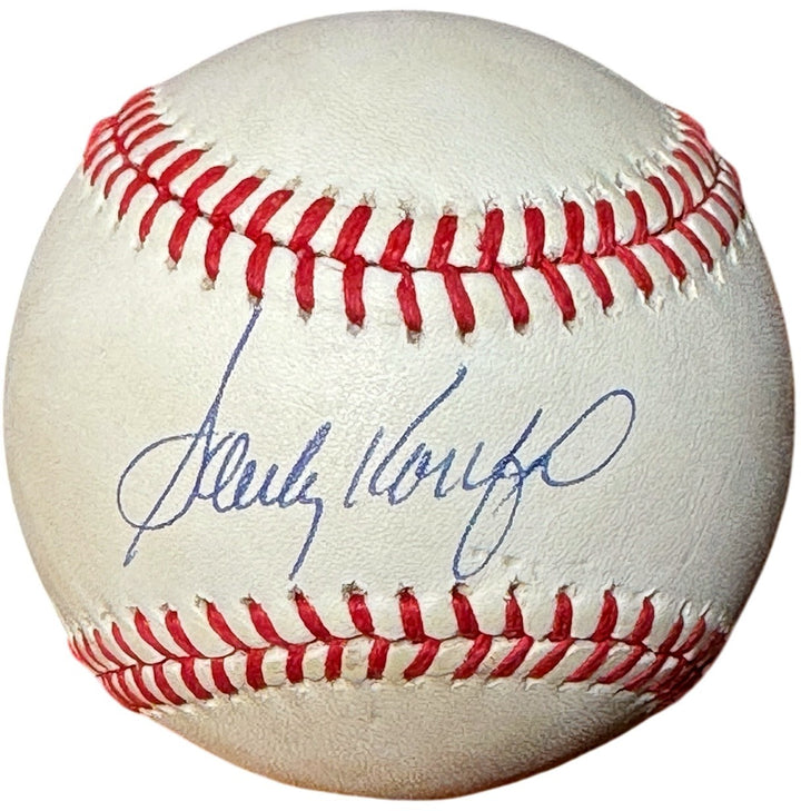 Sandy Koufax signed Rawlings OFC RONAL National League Baseball -Beckett/Dodgers