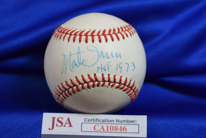 Monte Irvin JSA Coa Autograph National League Signed Baseball HOF 1973