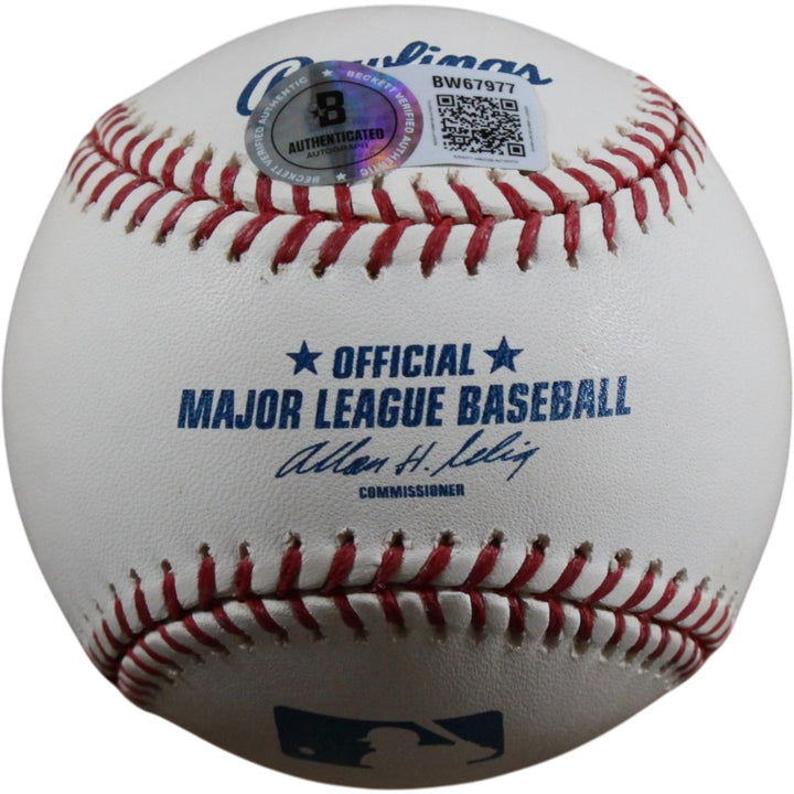 Orel Hershiser Autographed/Signed Los Angeles Dodgers OML Baseball Beckett 56504
