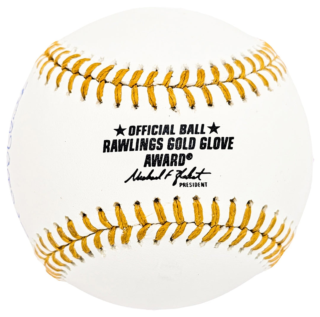 Ron Guidry Auto Official Gold Glove Logo Baseball Yankees 5x Gold Glove Beckett