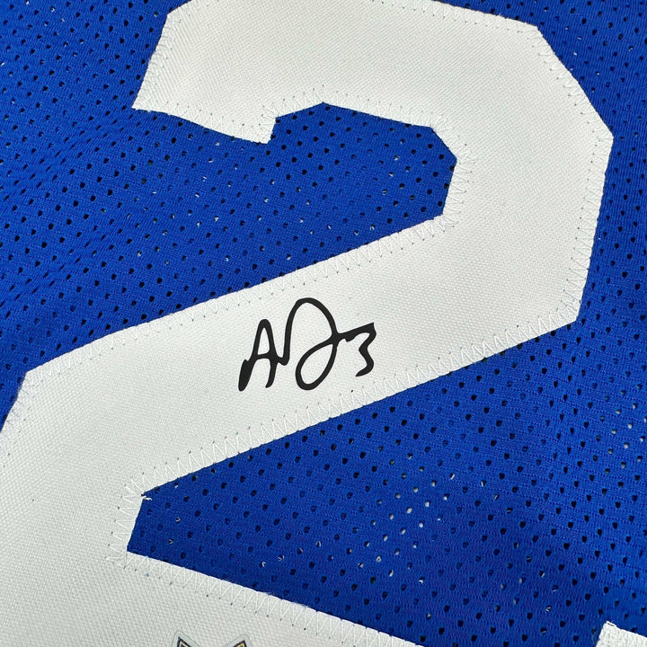 Facsimile Autographed Anthony Davis Kentucky Blue Reprint Jersey Size Men's XL