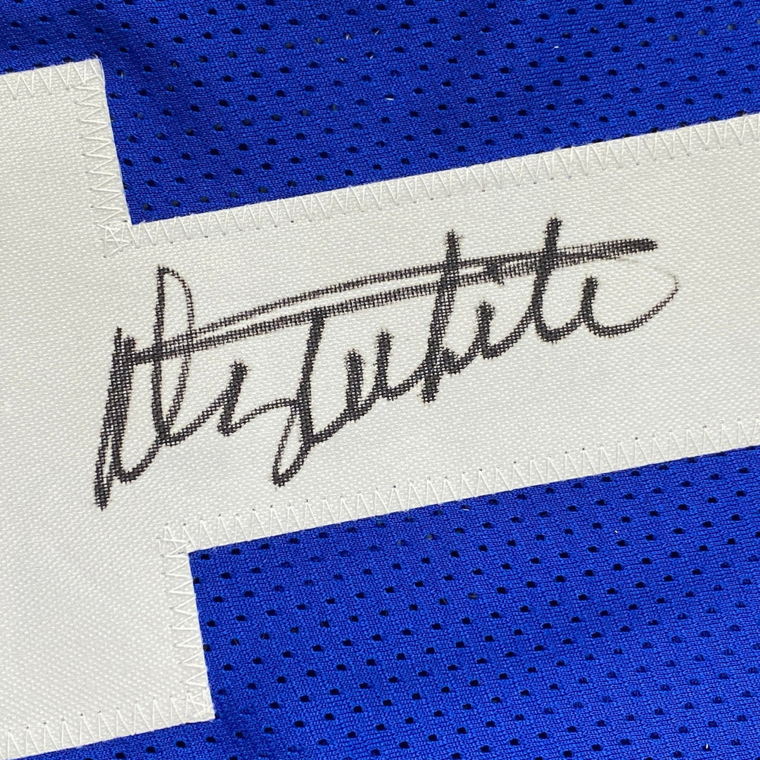 Autographed/Signed Danny White Dallas Retro Blue Jersey JSA COA Auto