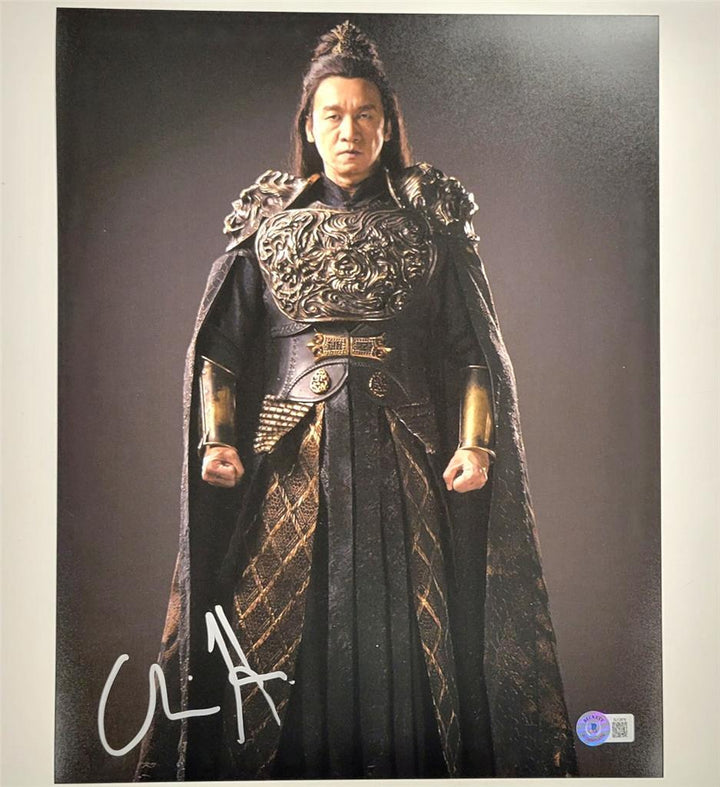 Chin Han signed Mortal Kombat Shang Tsung 11x14 photo autograph (A) Beckett BAS