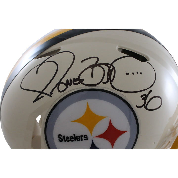 Jerome Bettis Signed Pittsburgh Steelers Pro Retro Helmet Beckett WIT 57523