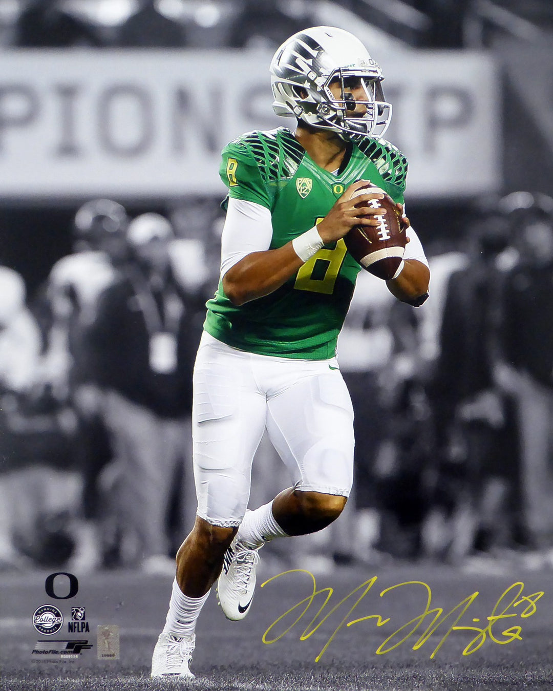 Marcus Mariota Signed 16x20 Photo Oregon Ducks MM Holo