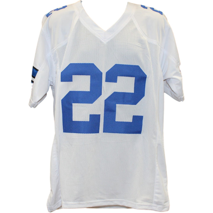 Emmitt Smith Autographed Pro Style Sz XL Jersey White SB XXXVIII MVP BAS W 58502