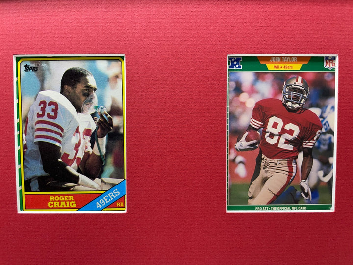 San Francisco 49ers Framed 10 Football Card Collage Lot Montana Rice Young Craig
