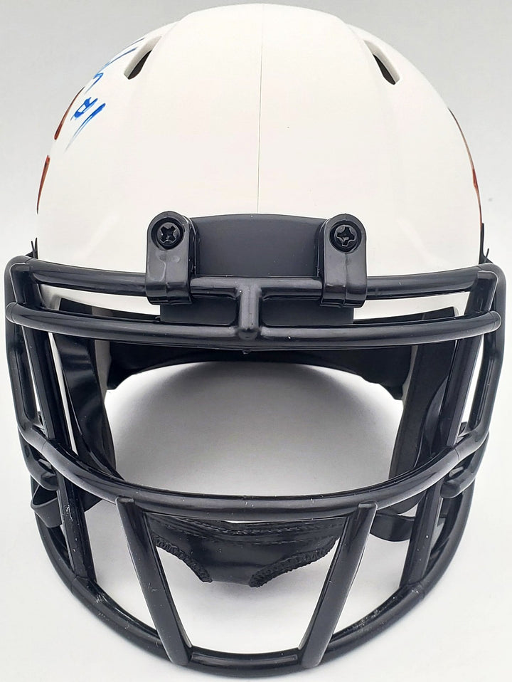 Justin Fields Auto Bears Lunar Eclipse White Speed Mini Helmet Beckett #WL62754