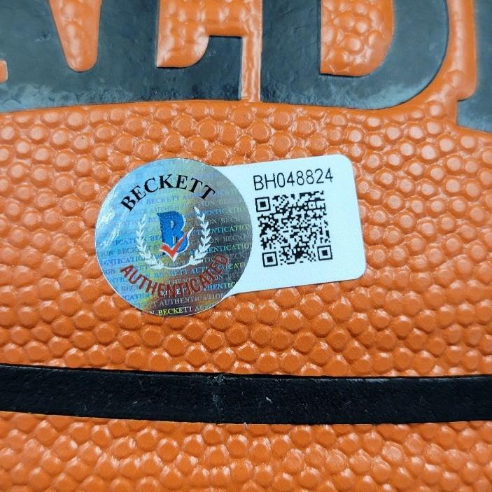 Karl Malone signed I/O Replica Spalding Basketball Jazz (C) ~ Beckett BAS Holo